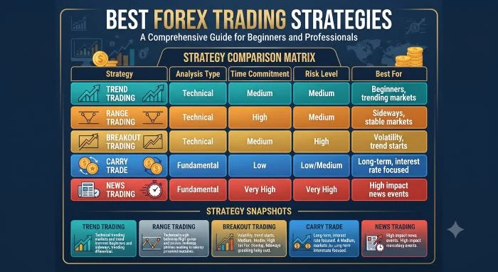 Best Forex Trading Strategies for Beginners and Professionals (2026 Guide)